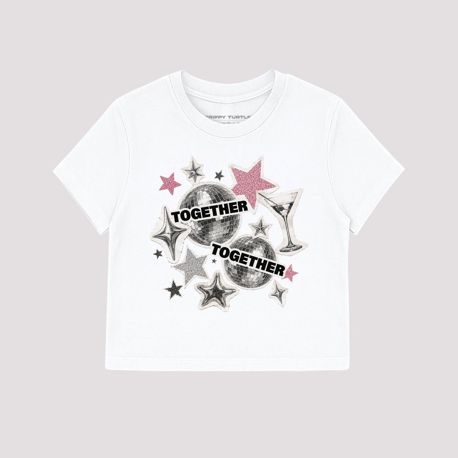 Disco Ball Together Cropped Baby T-shirt