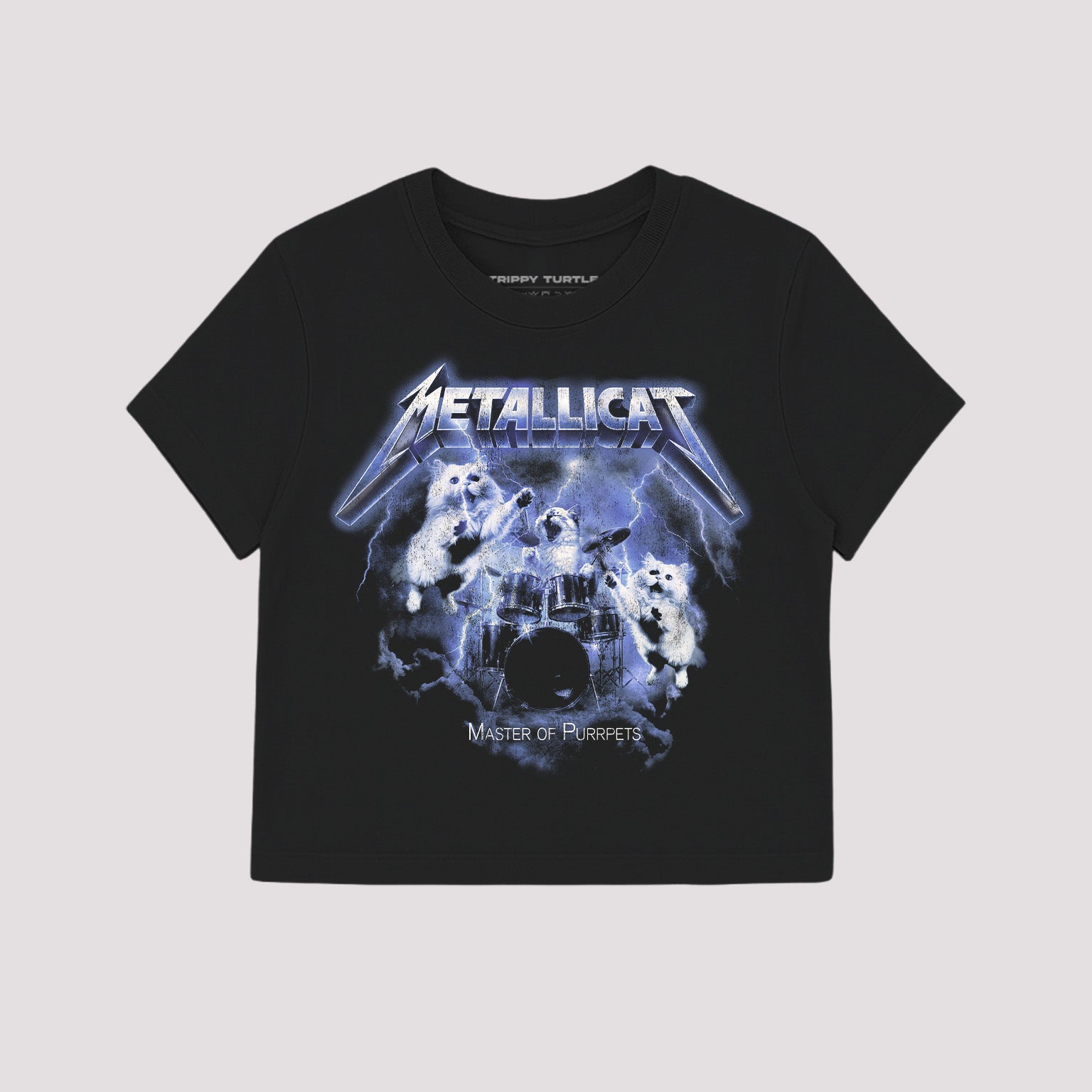 Metallicat Cropped Baby T-shirt