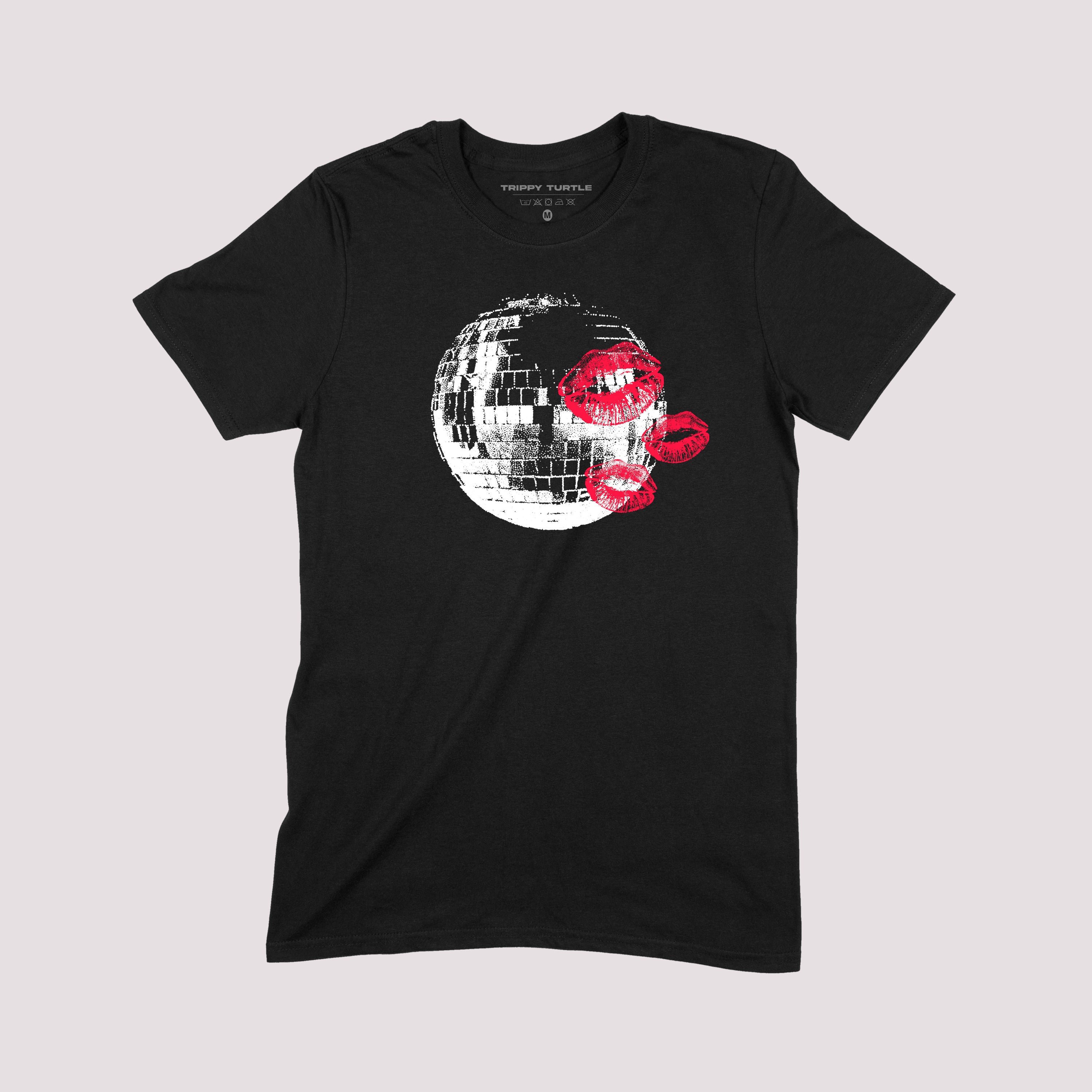 Disco Ball RED lip Kiss T-shirt