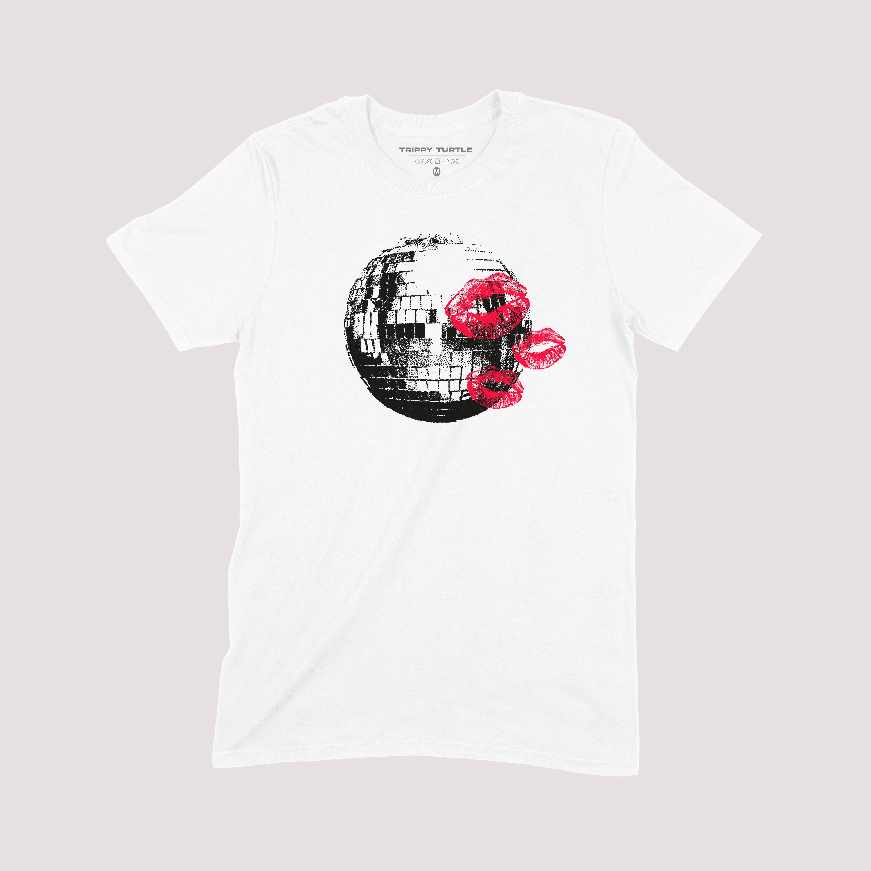 Disco Ball RED lip Kiss T-shirt