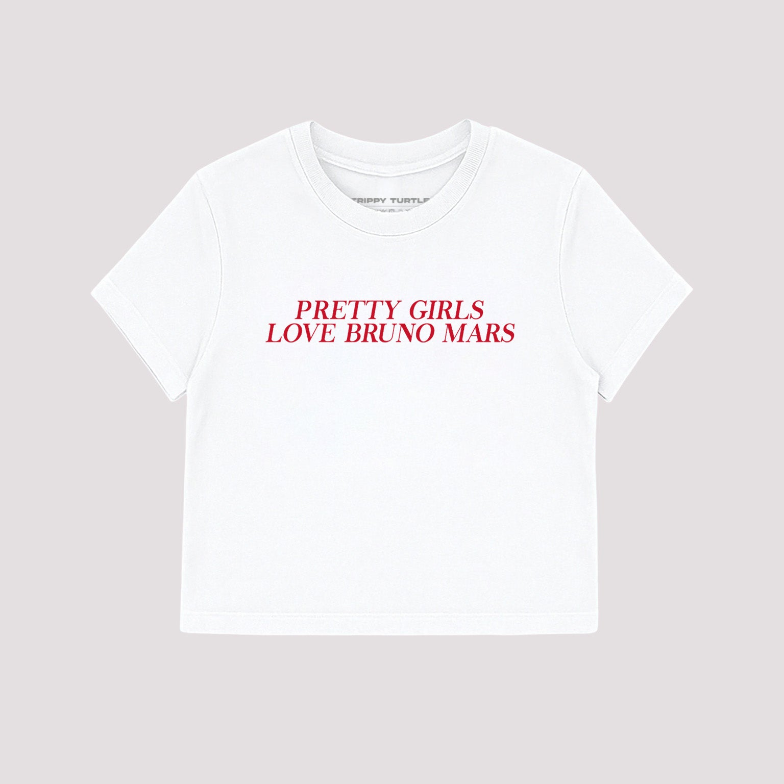 Pretty Girls Love Bruno Slogan Cropped Baby T-shirt