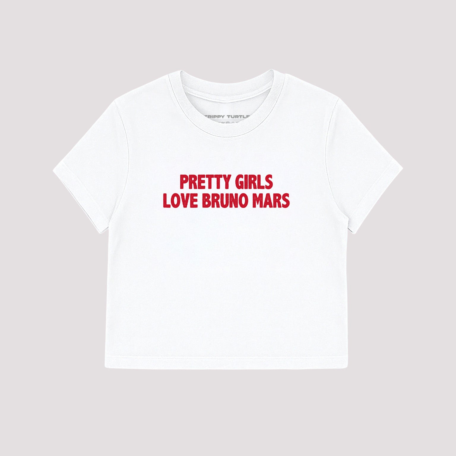 Pretty Girls Love Bruno Bubble Slogan Cropped Baby T-shirt