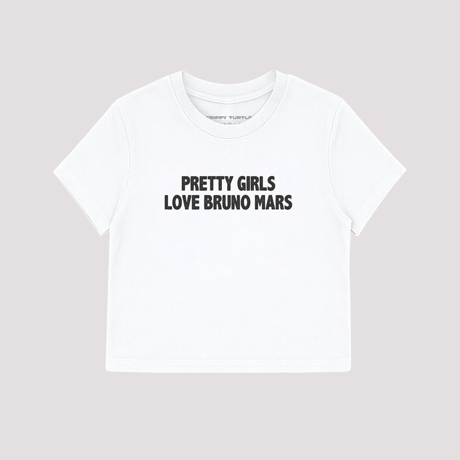Pretty Girls Love Bruno Bubble Slogan Cropped Baby T-shirt