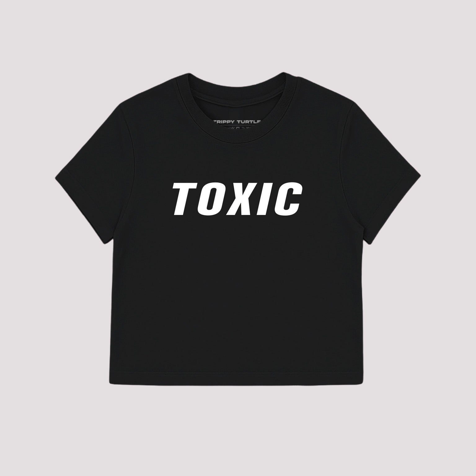 Toxic Slogan Cropped Baby T-shirt