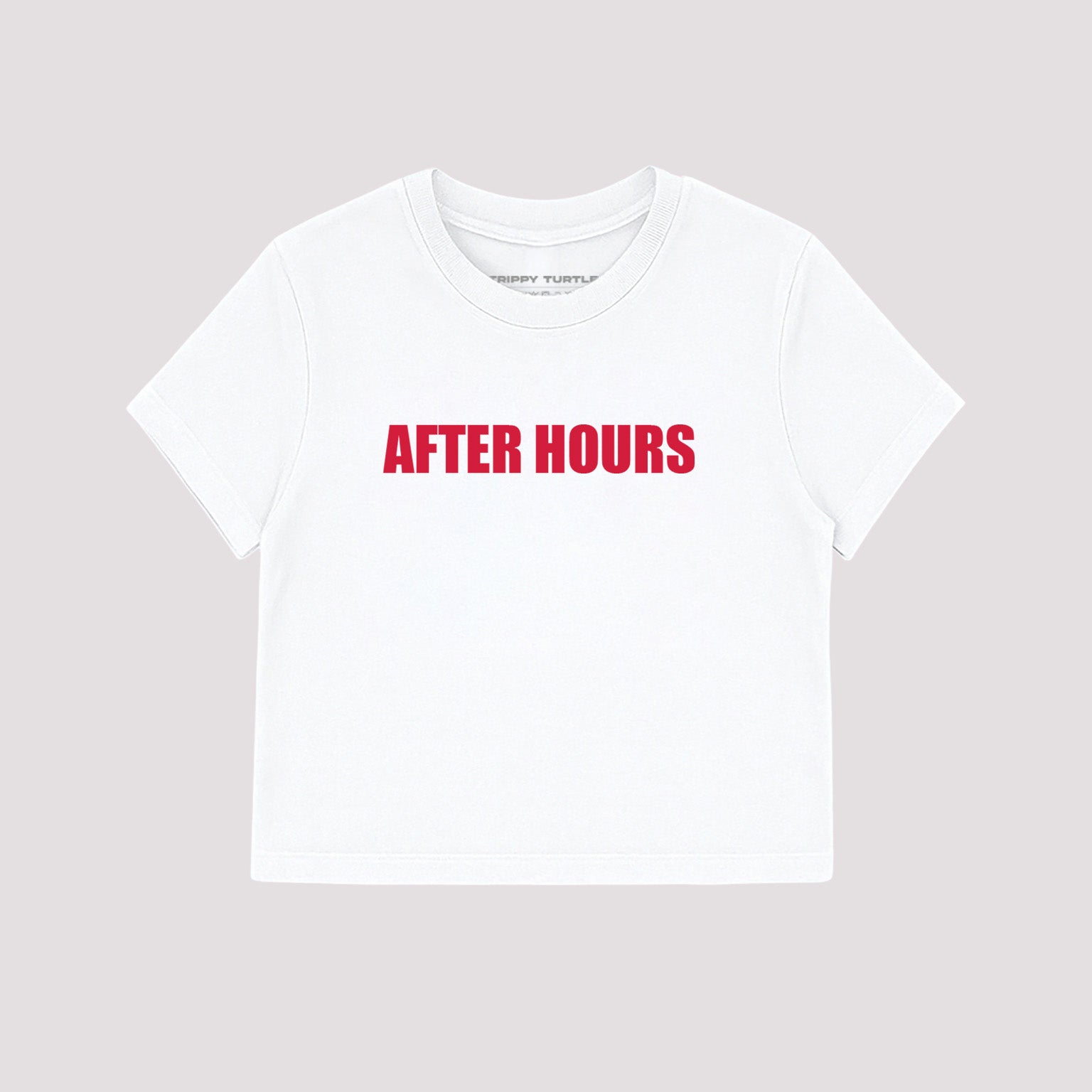 After Hours Slogan Graphic Cropped Baby T-shirt
