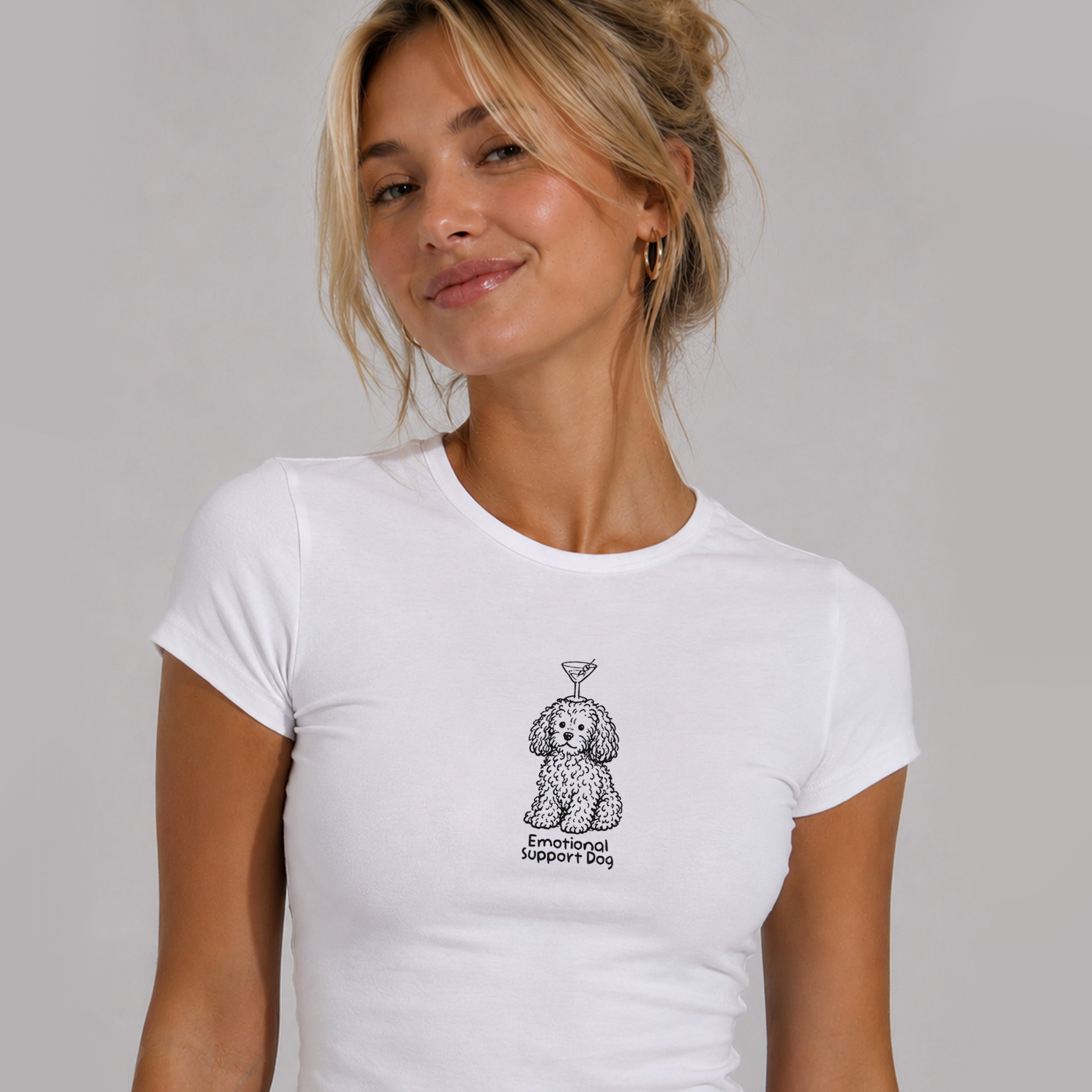 Emotional Support Dog Graphic Cropped Baby T-shirt