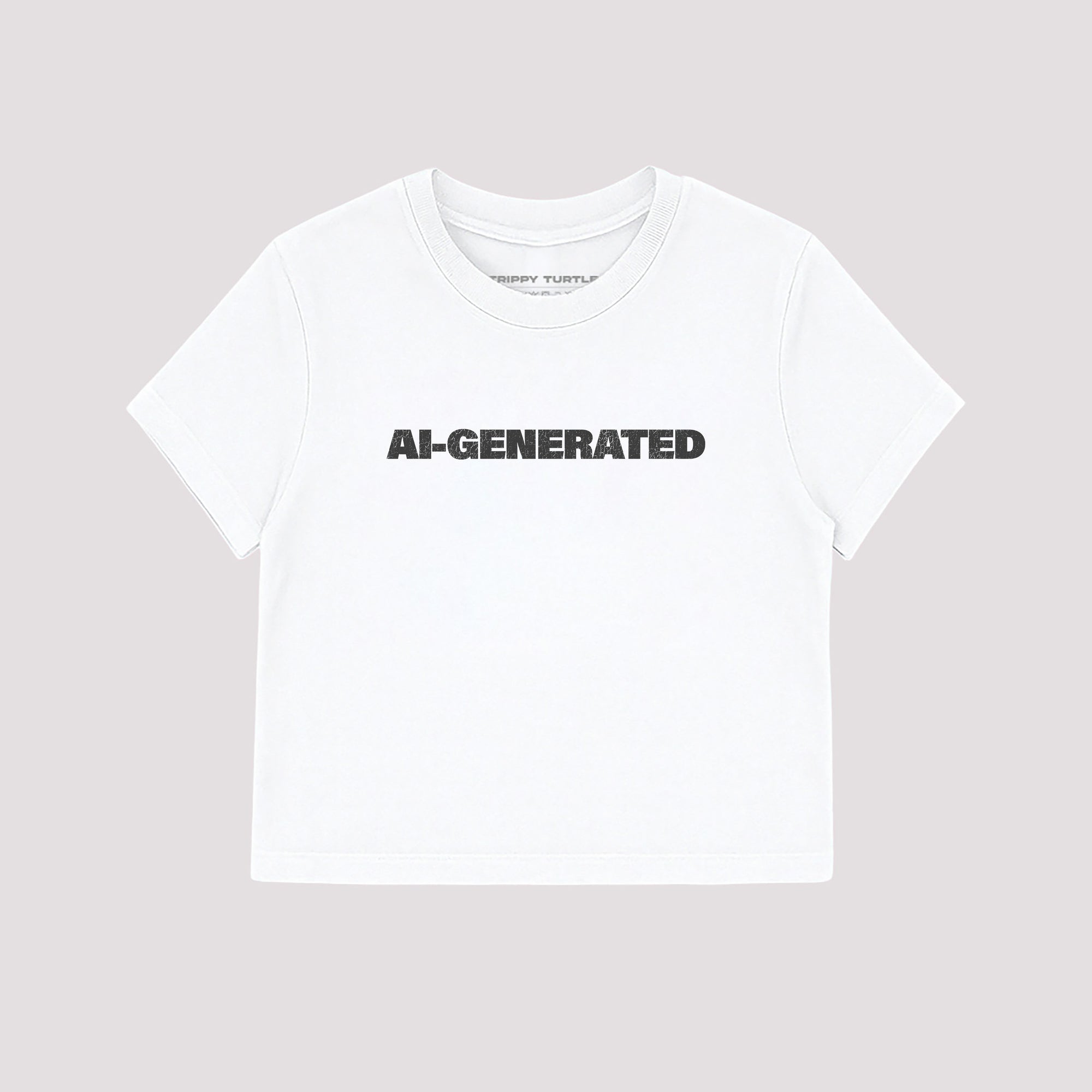 AI Generated Slogan Cropped Baby T-shirt