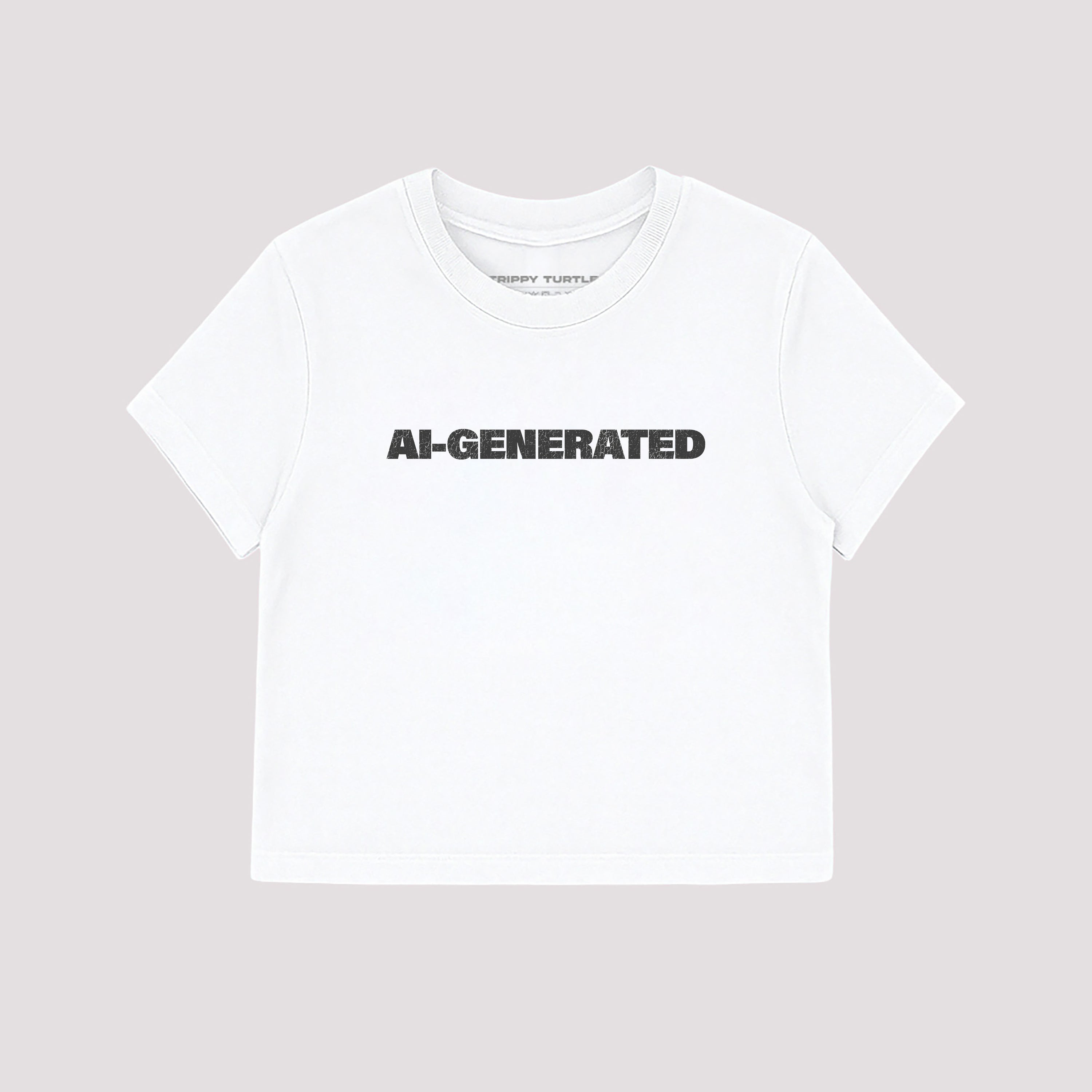 AI Generated Slogan Cropped Baby T-shirt