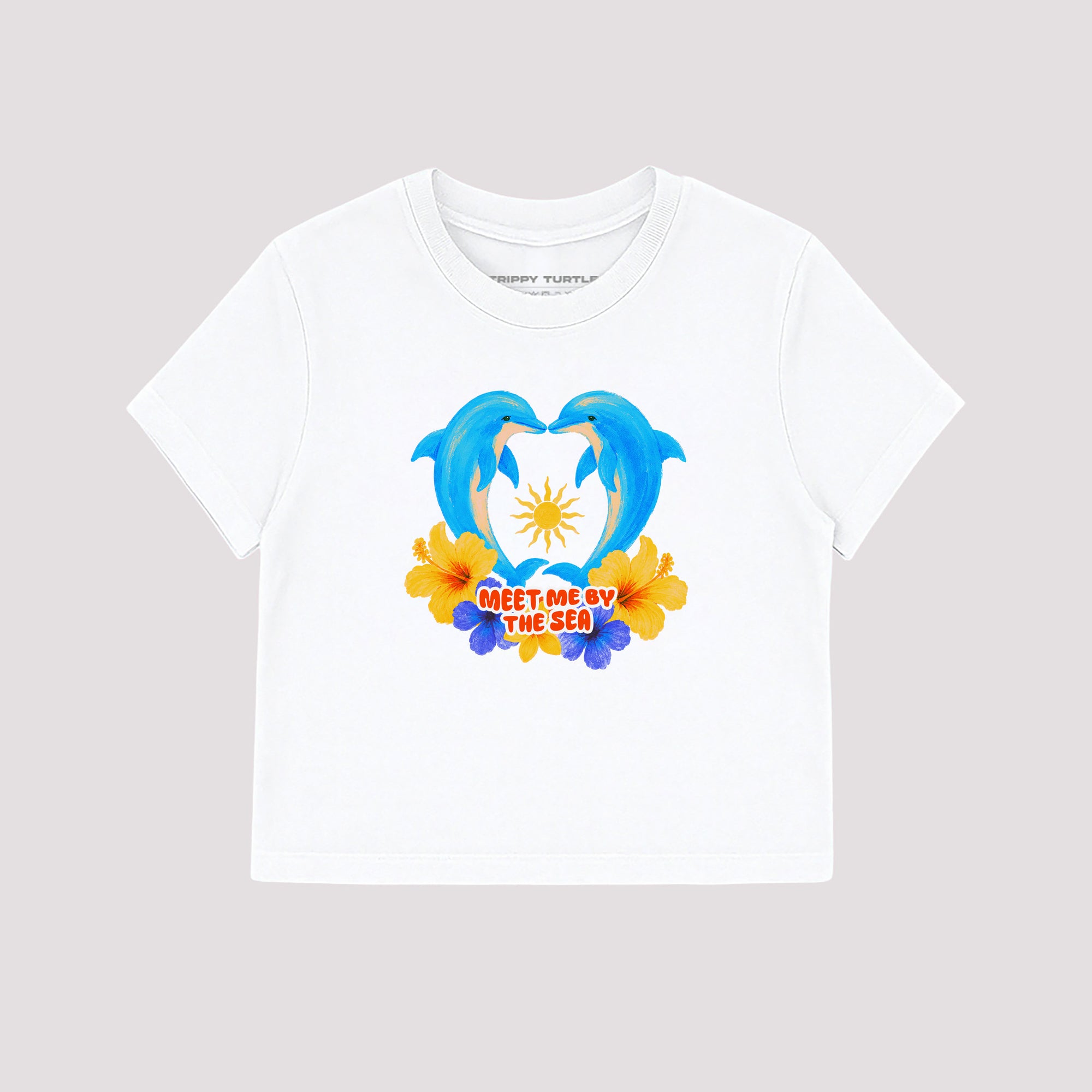 Dolphin Graphic Cropped Baby T-shirt