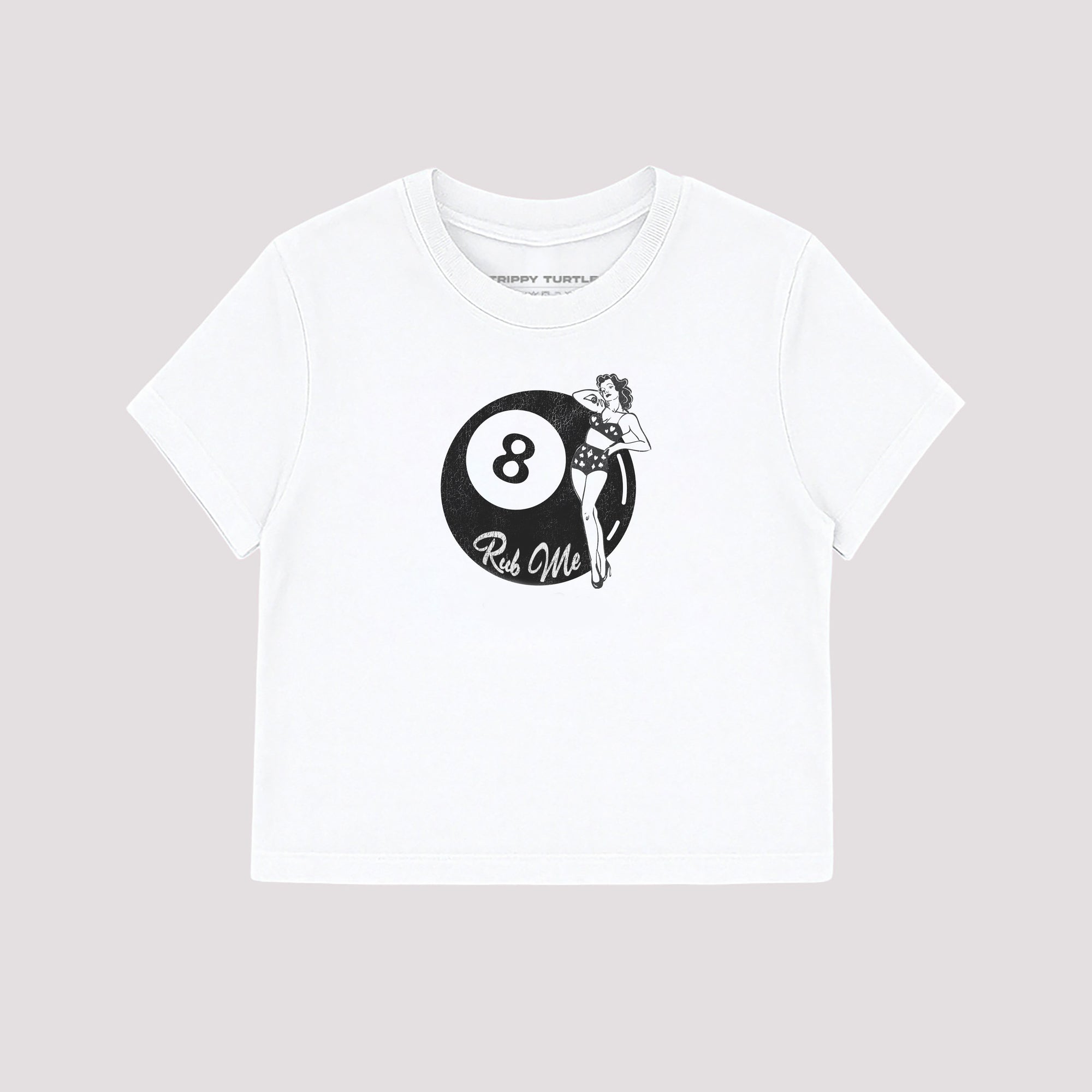 Lucky 8 Ball Graphic Cropped Baby T-shirt