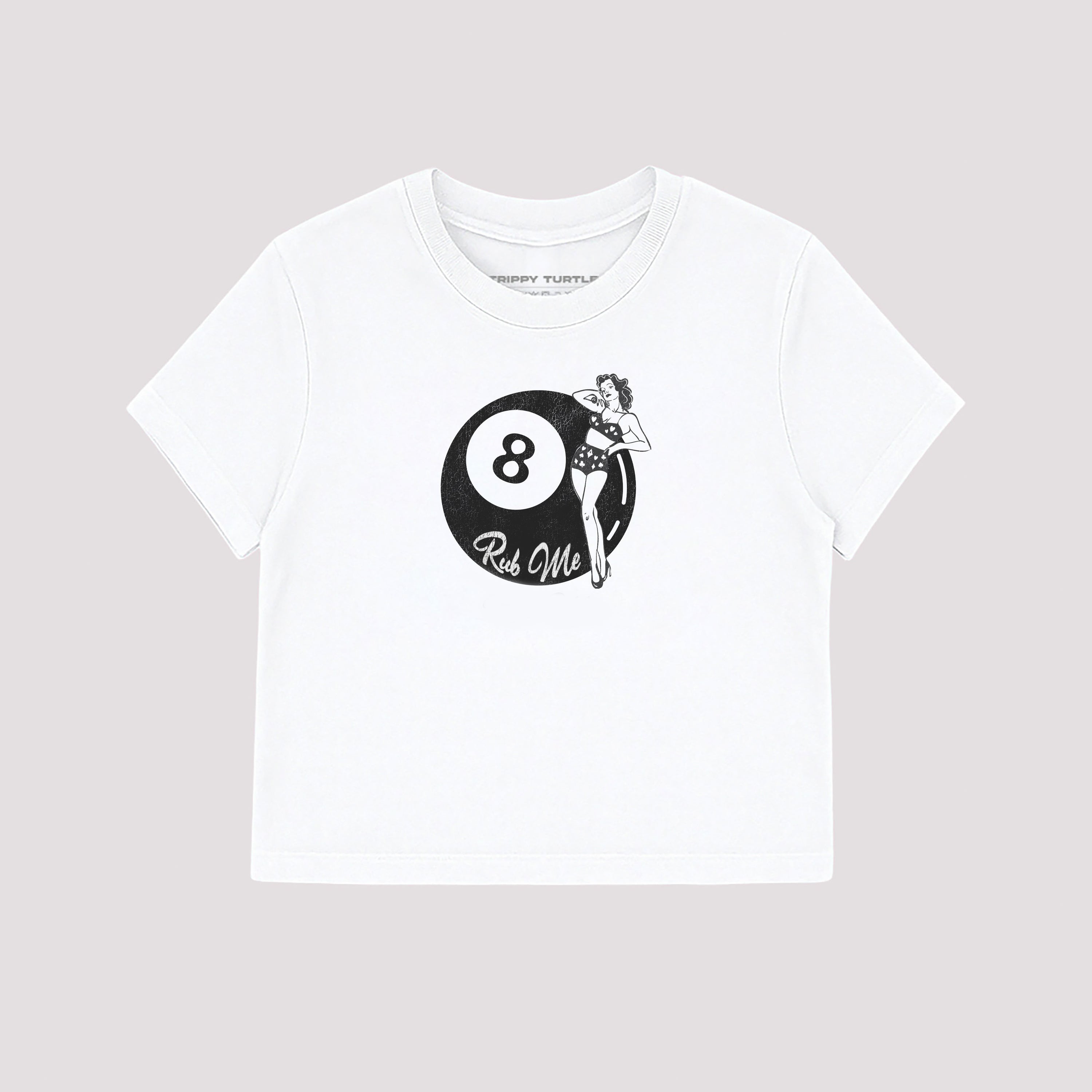 Lucky 8 Ball Graphic Cropped Baby T-shirt