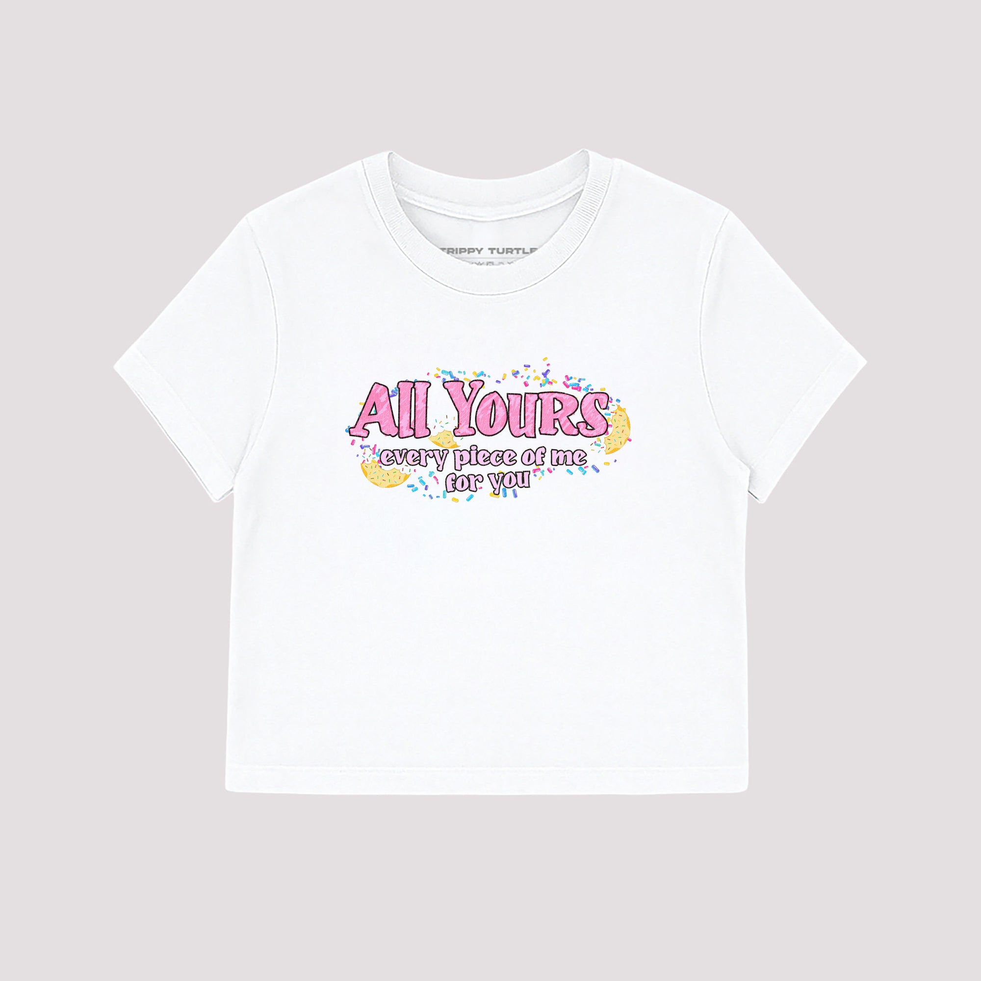 All Yours Slogan Cropped Baby T-shirt