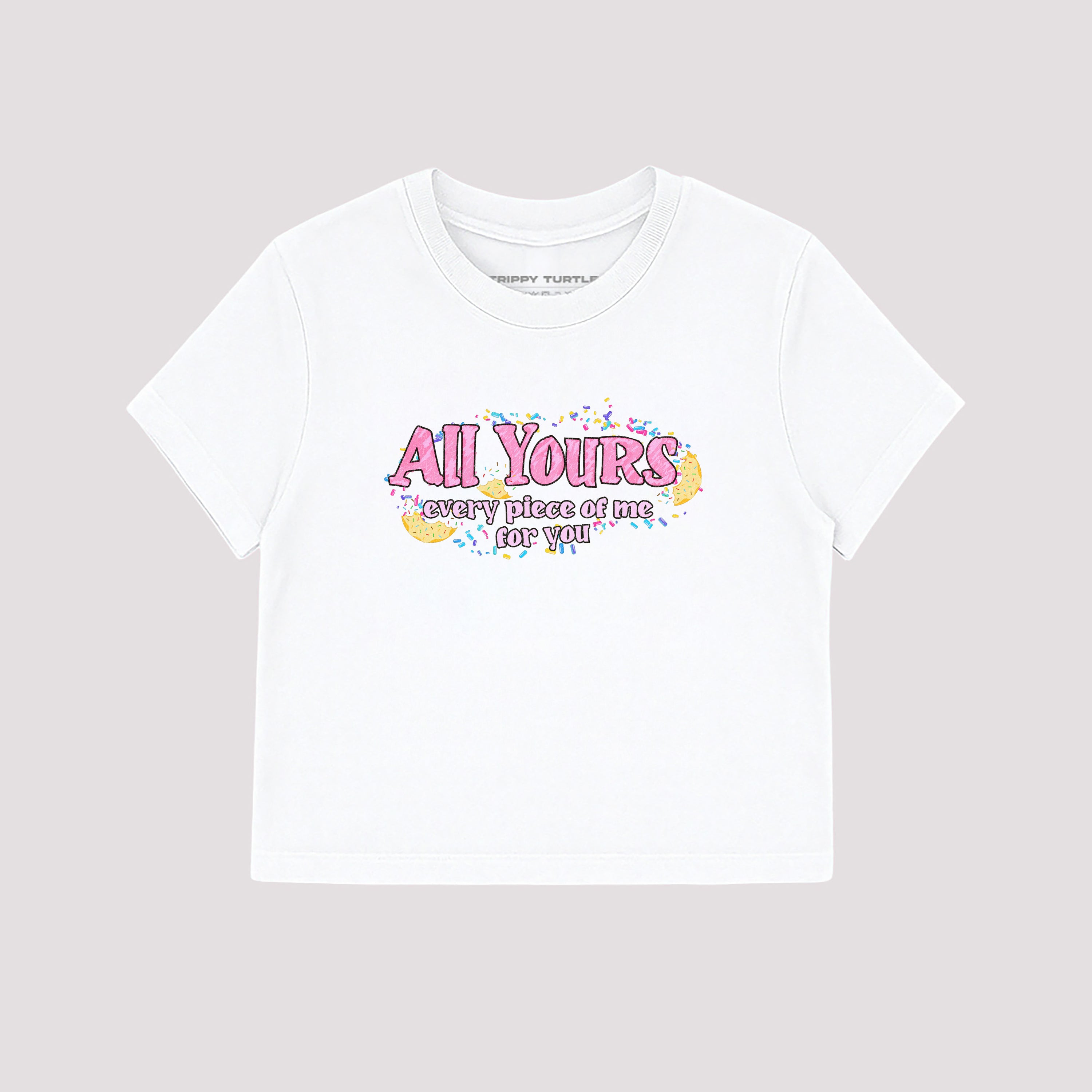 All Yours Slogan Cropped Baby T-shirt