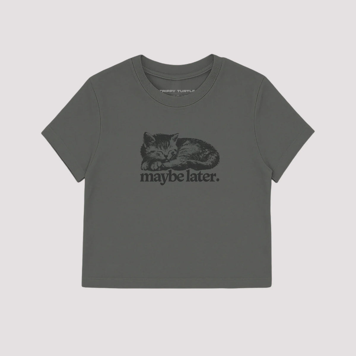 Maybe Later Cropped Fitted T-shirt