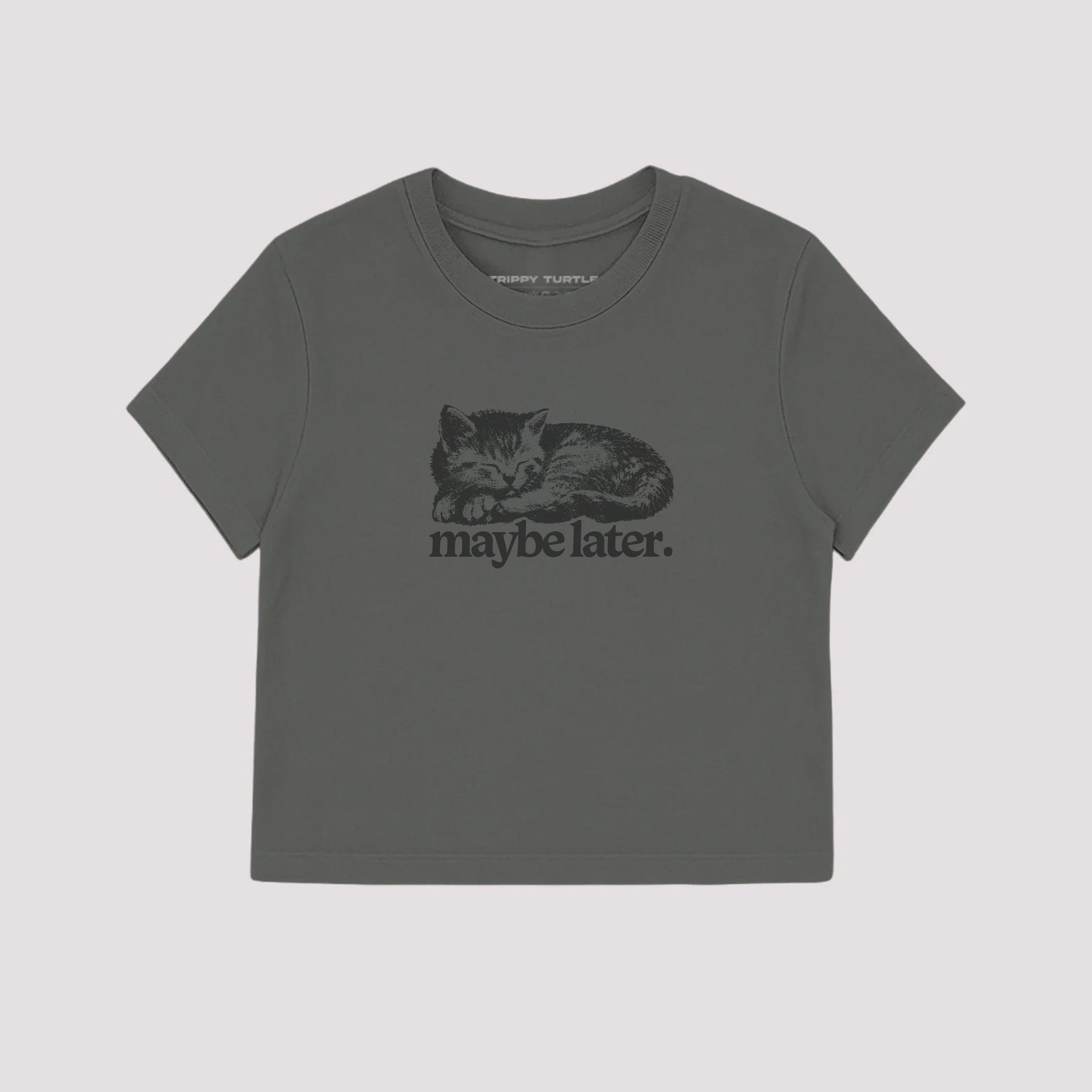Maybe Later Cropped Fitted T-shirt