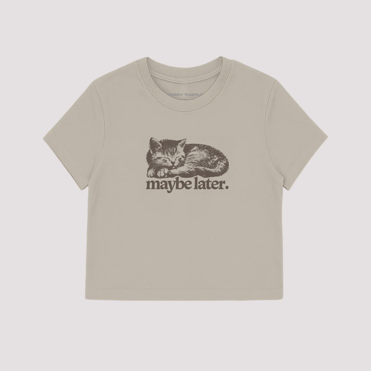 Maybe Later Cropped Fitted T-shirt