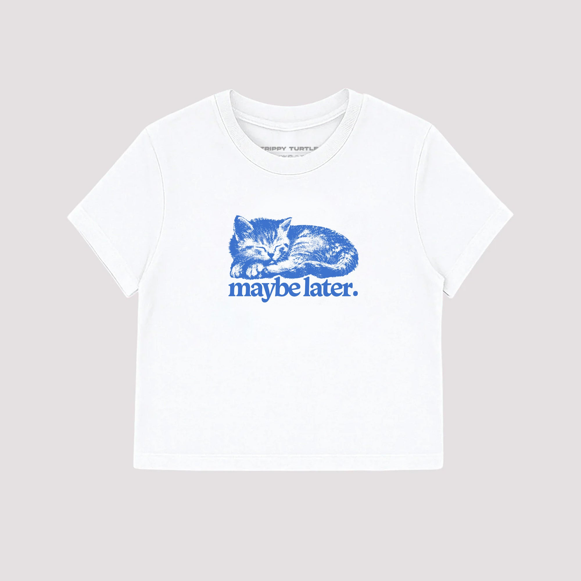 Maybe Later Cropped Fitted T-shirt