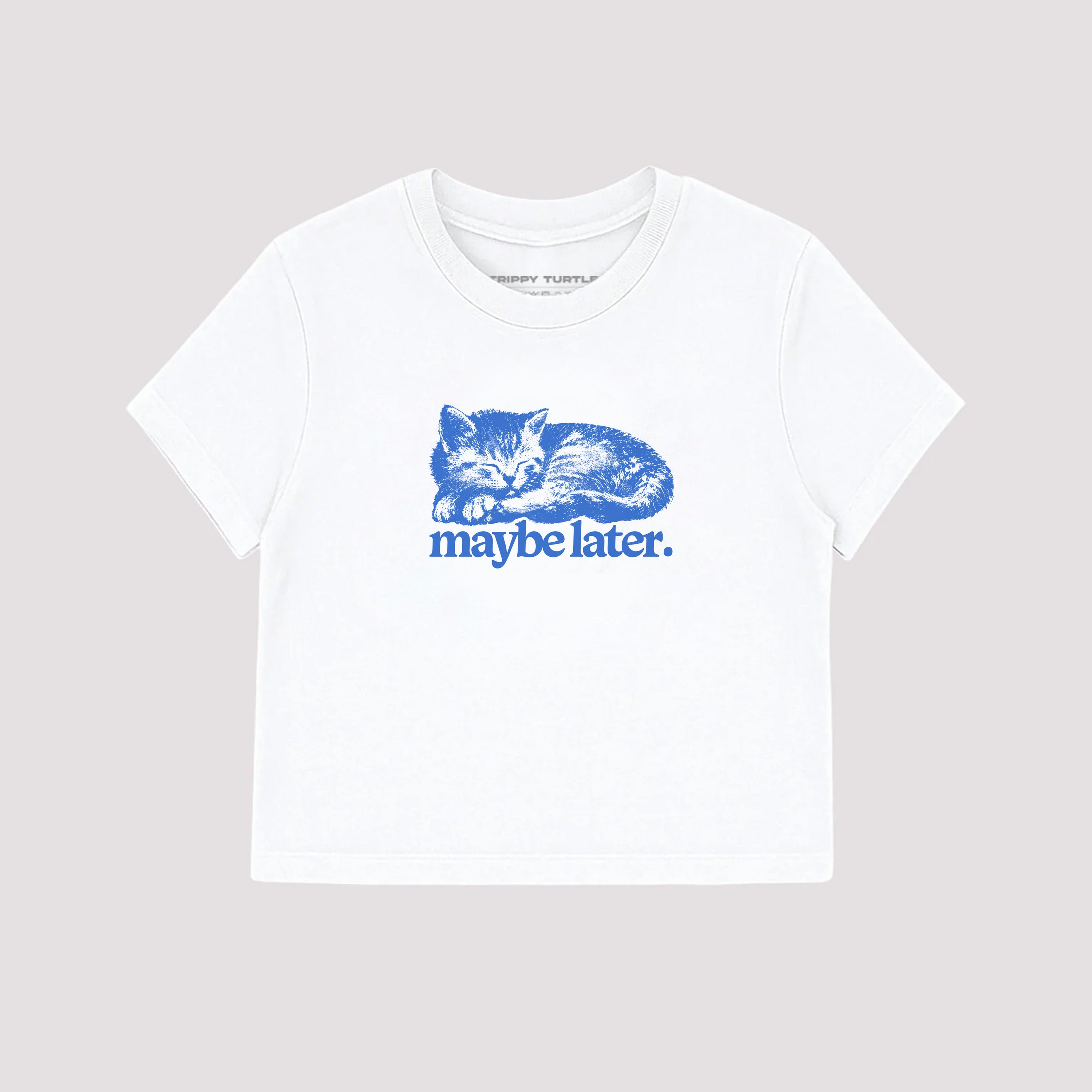 Maybe Later Cropped Fitted T-shirt