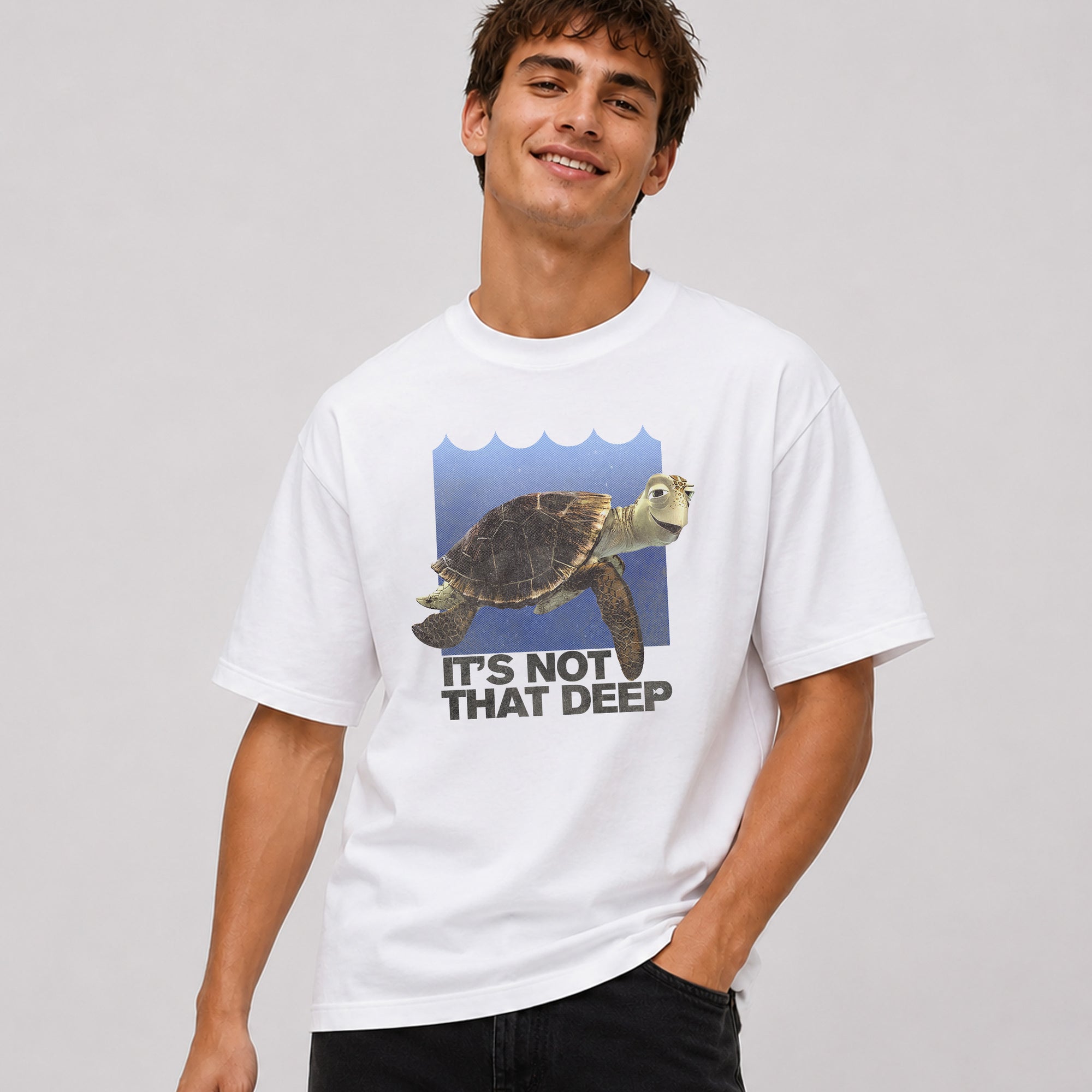 It's Not That Deep Turtle Graphic T-Shirt