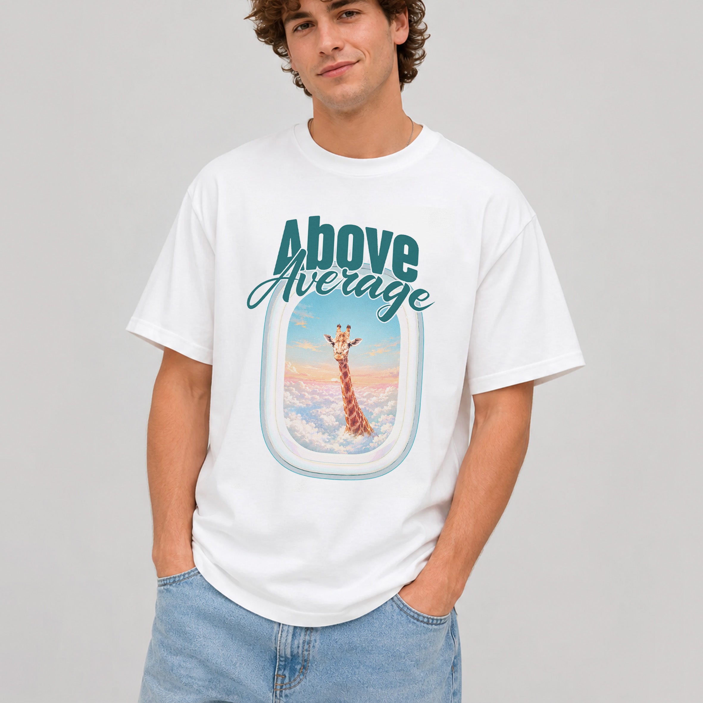 Above Average Giraffe Graphic T-Shirt