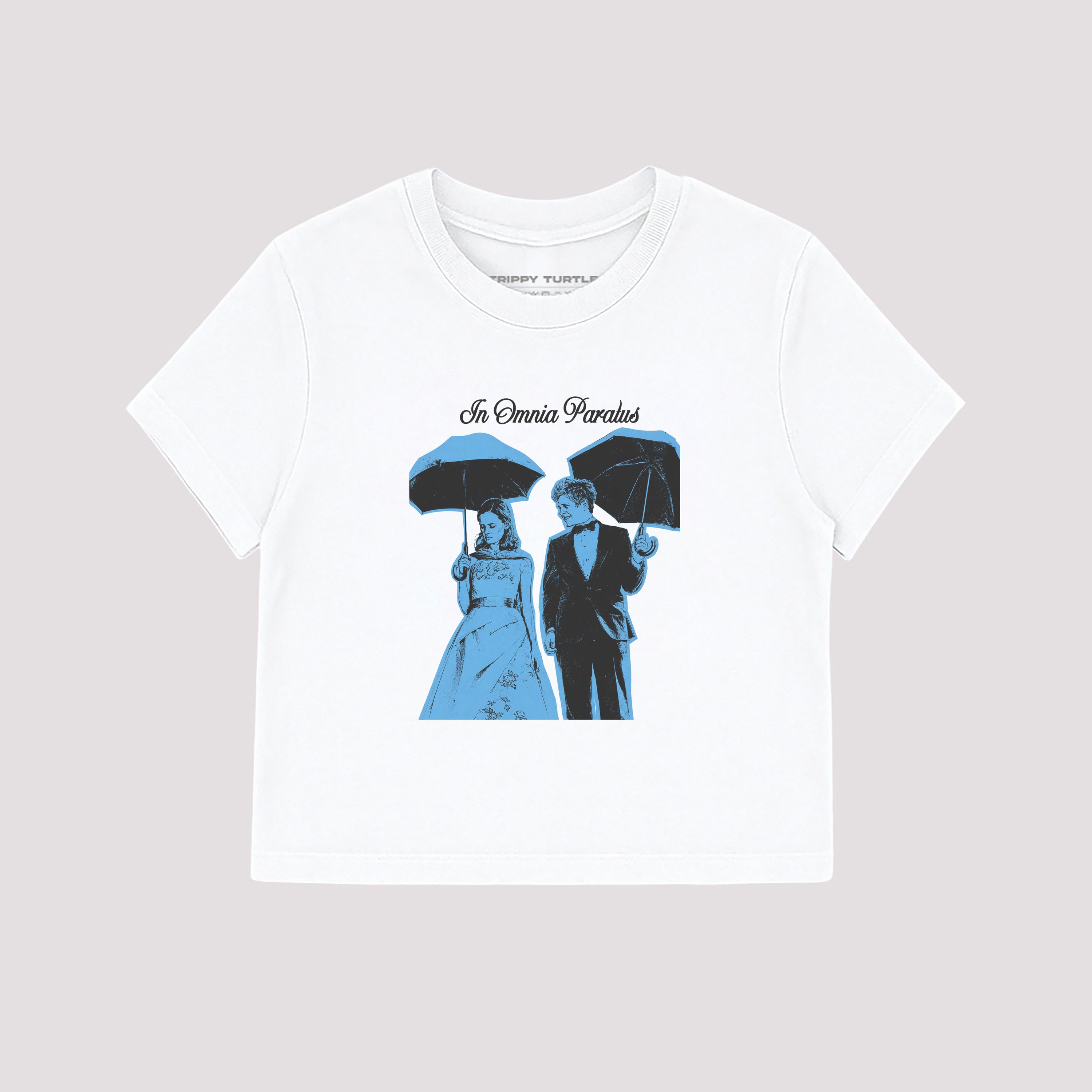 In Omnia Paratus Graphic Cropped Fitted T-shirt