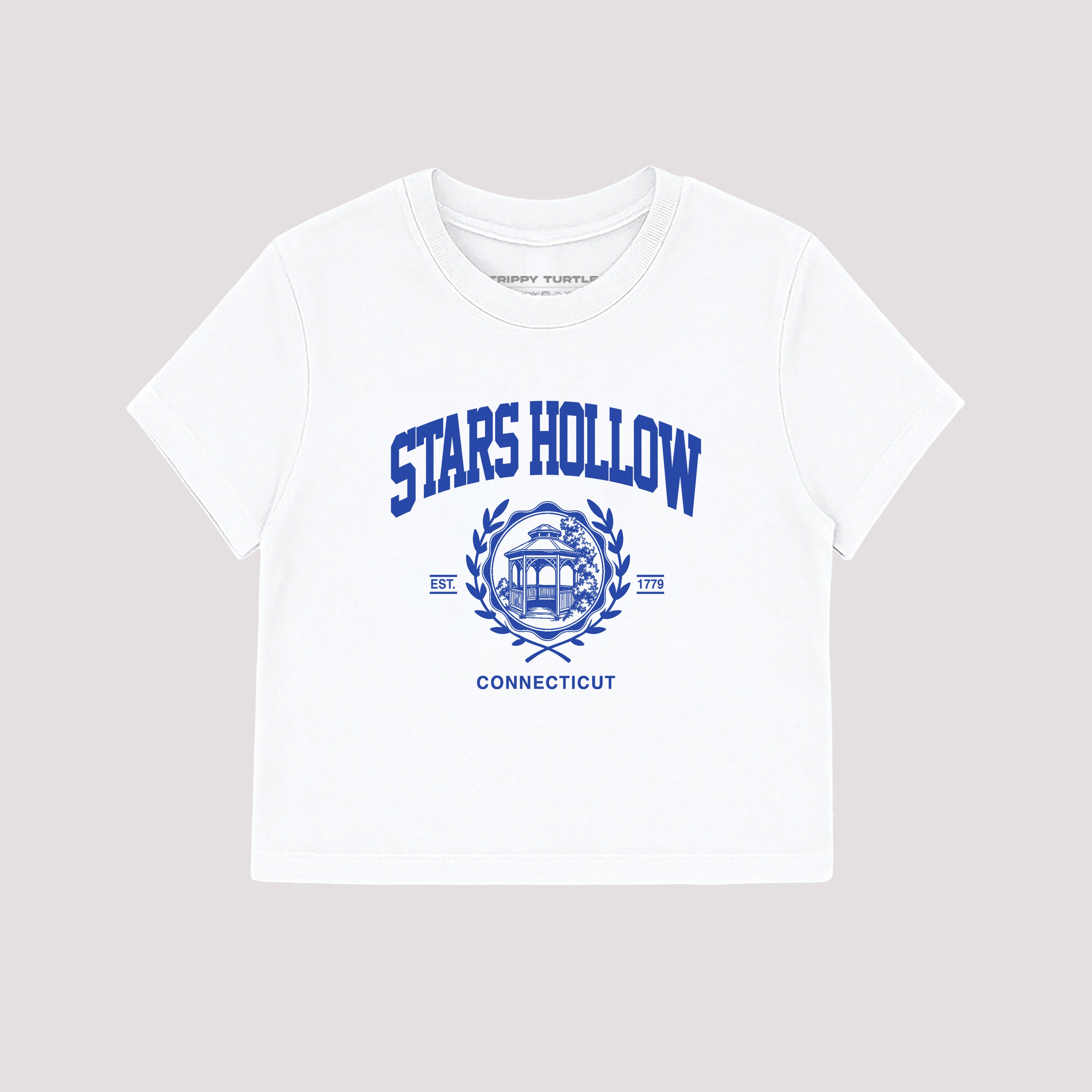 Stars Hollow Graphic Cropped Fitted T-shirt