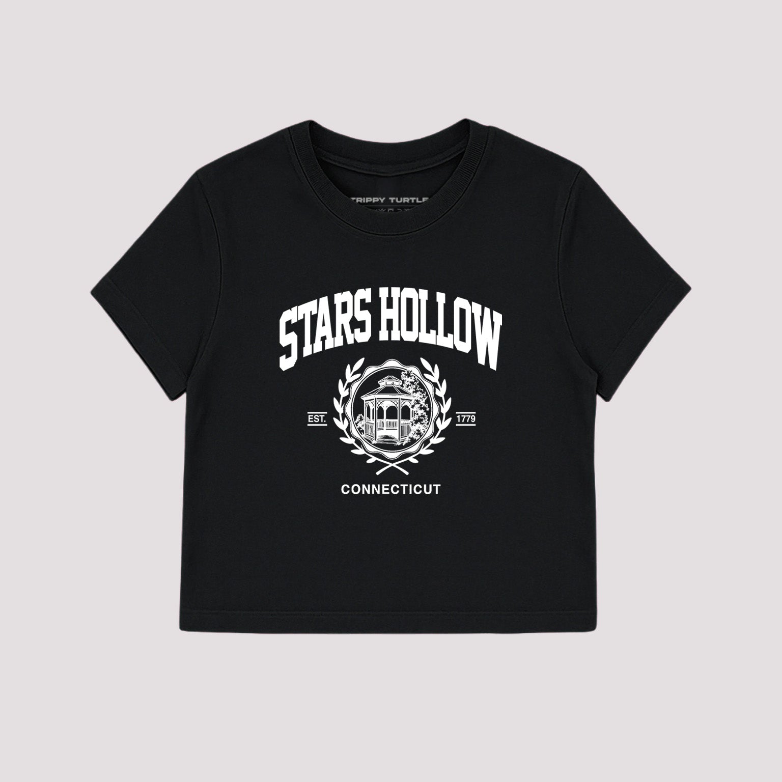 Stars Hollow Graphic Cropped Fitted T-shirt