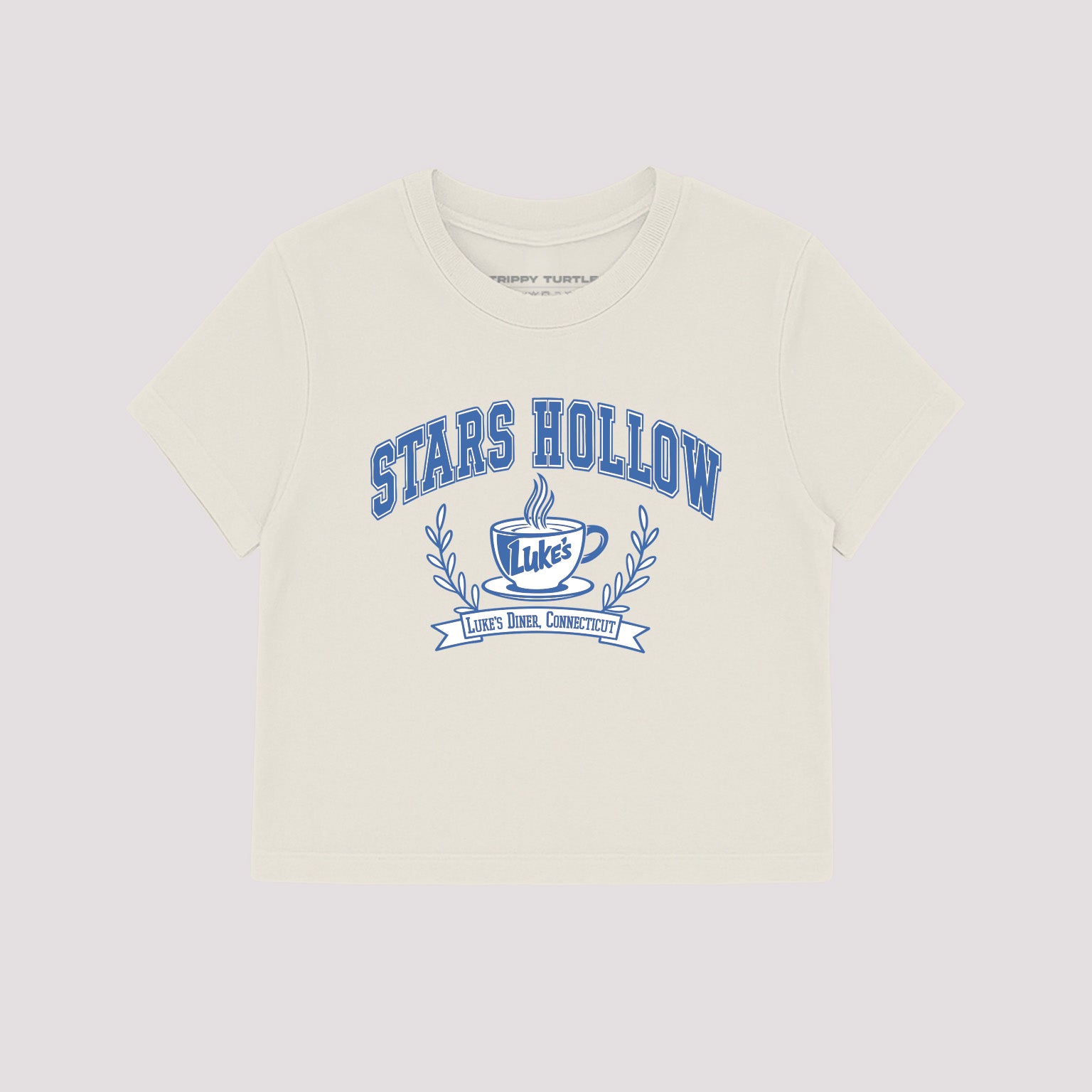 Stars Hollow Graphic Cropped Fitted T-shirt