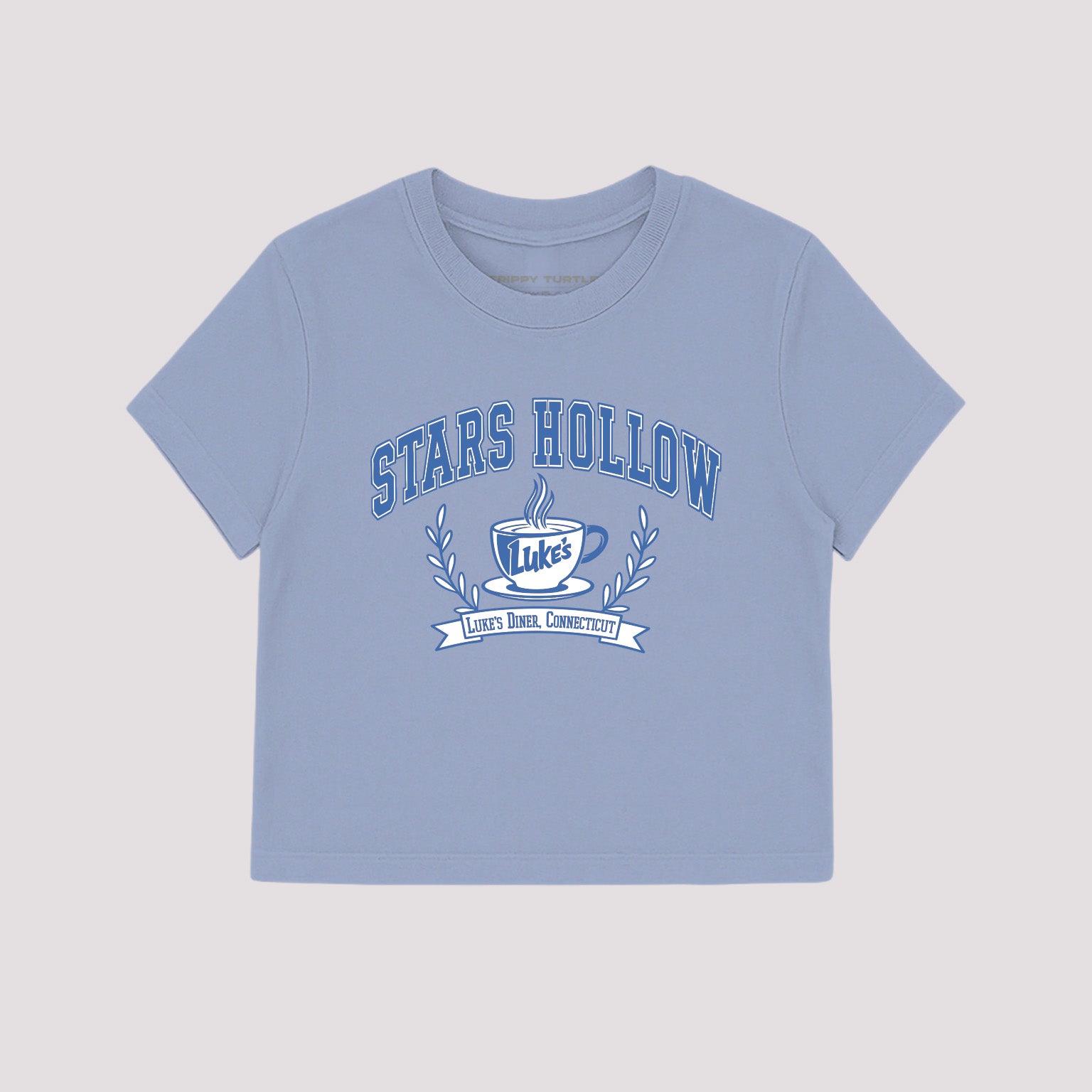 Stars Hollow Graphic Cropped Fitted T-shirt