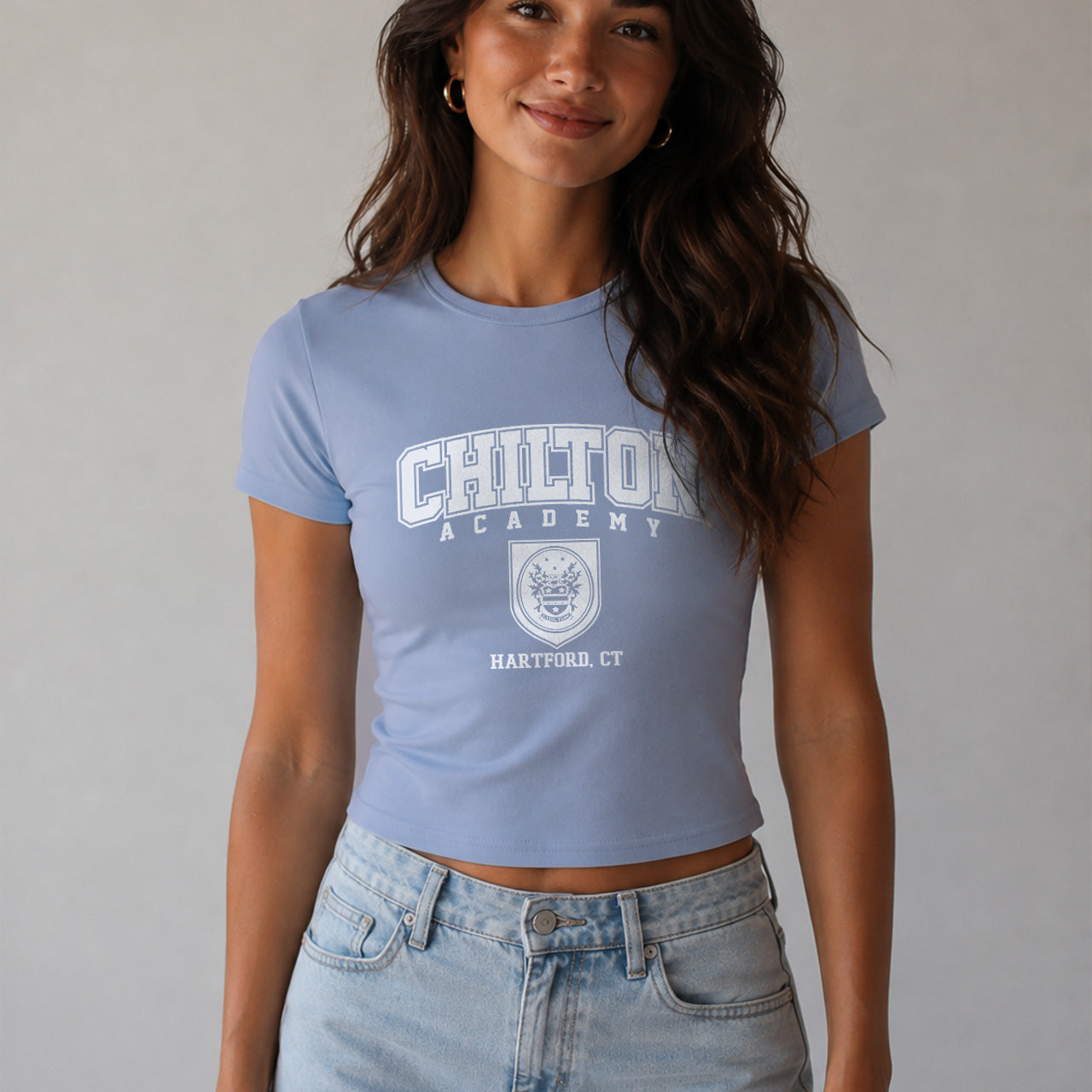 Chilton Varsity Graphic Cropped Fitted T-shirt