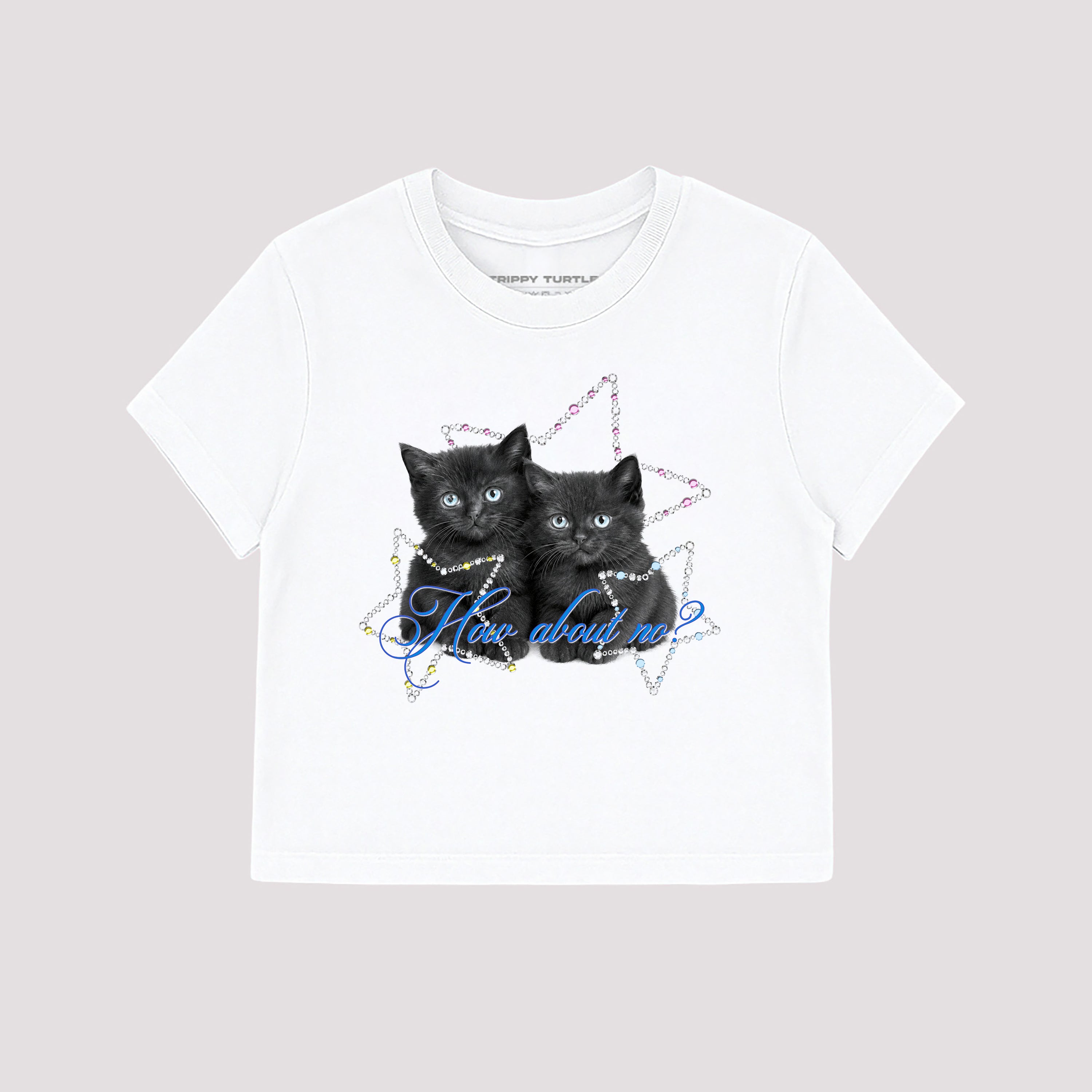 How About No Slogan Cropped Fitted T-shirt