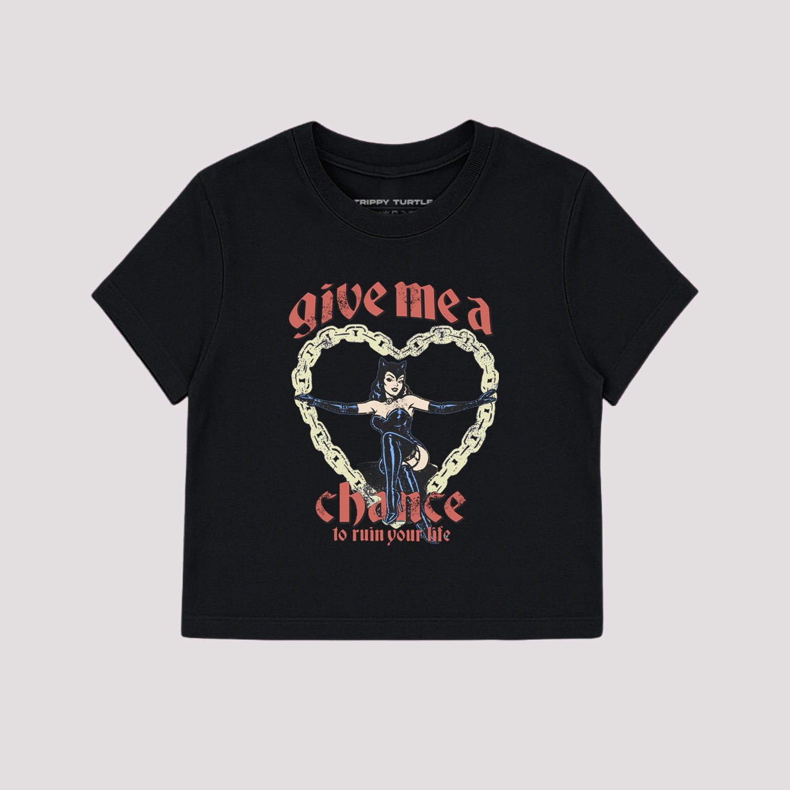 Give Me A Chance Cropped Fitted T-shirt