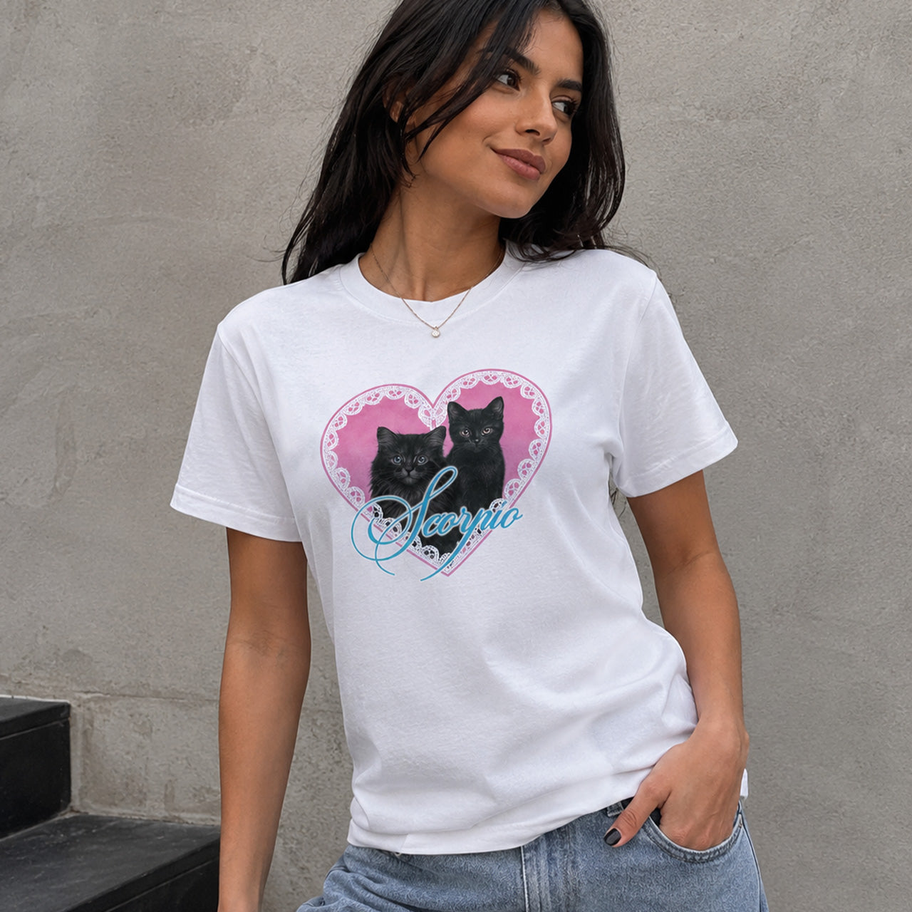 Scorpio Cat Graphic T-Shirt