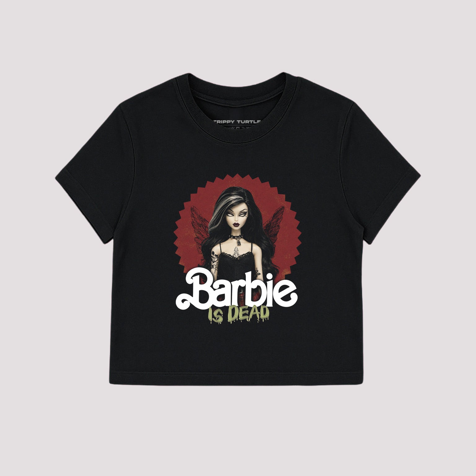 Barbie Is Dead Halloween Cropped Fitted T-shirt
