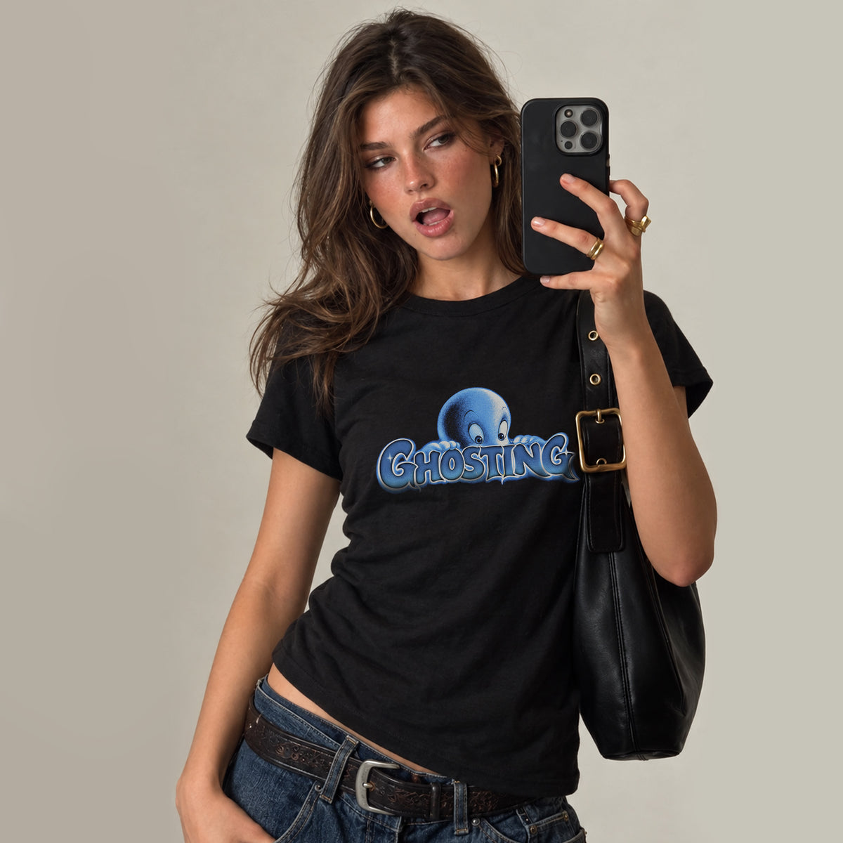 Ghosting Slogan Halloween T-Shirt