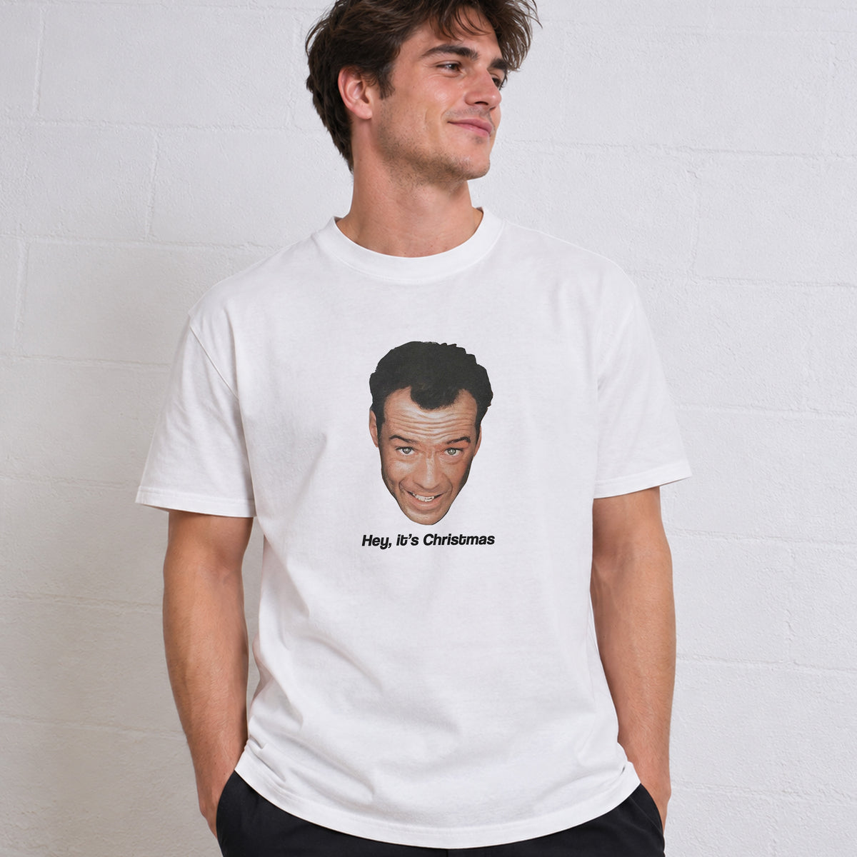 Bruce Willis Parody Christmas T-Shirt