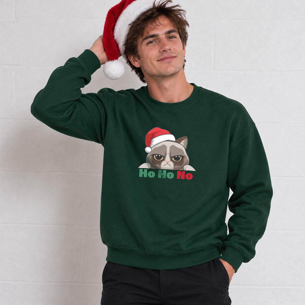 Cat Christmas Graphic Sweatshirt