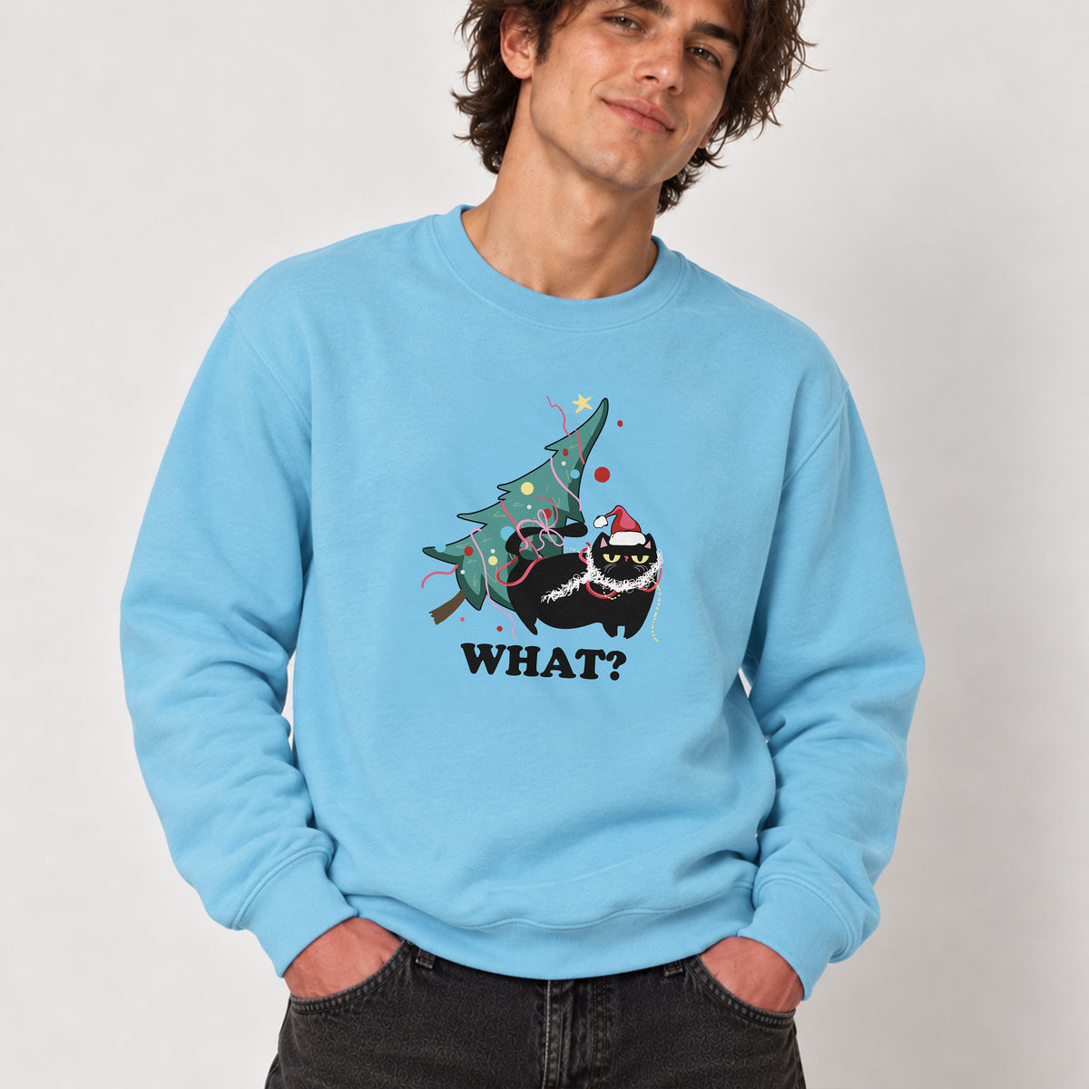 Cat Christmas Graphic Sweatshirt