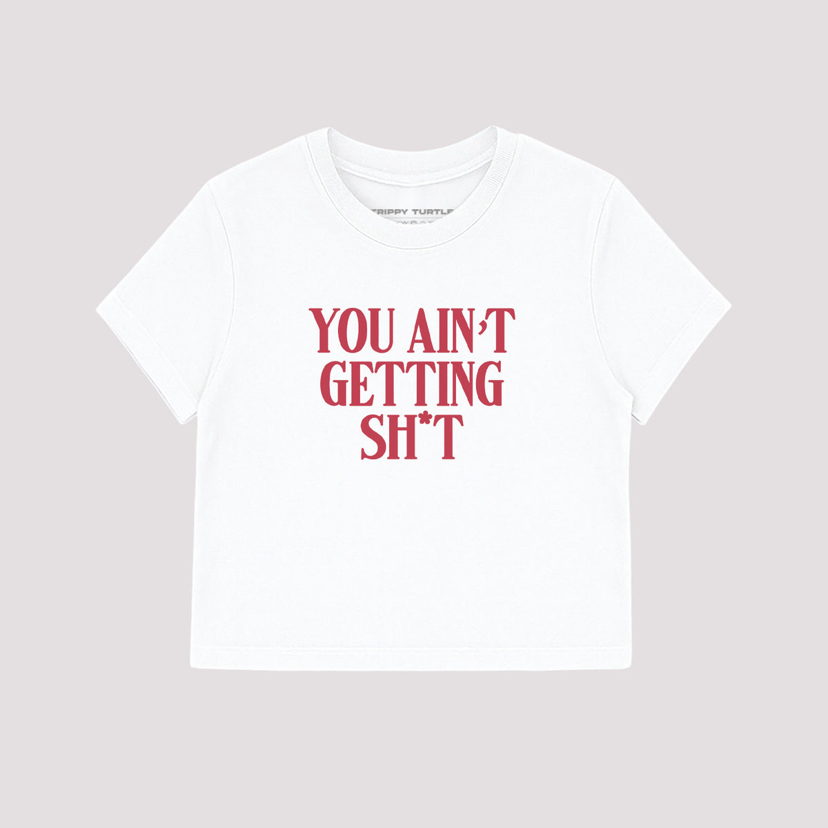 Christmas Slogan Cropped Fitted T-shirt