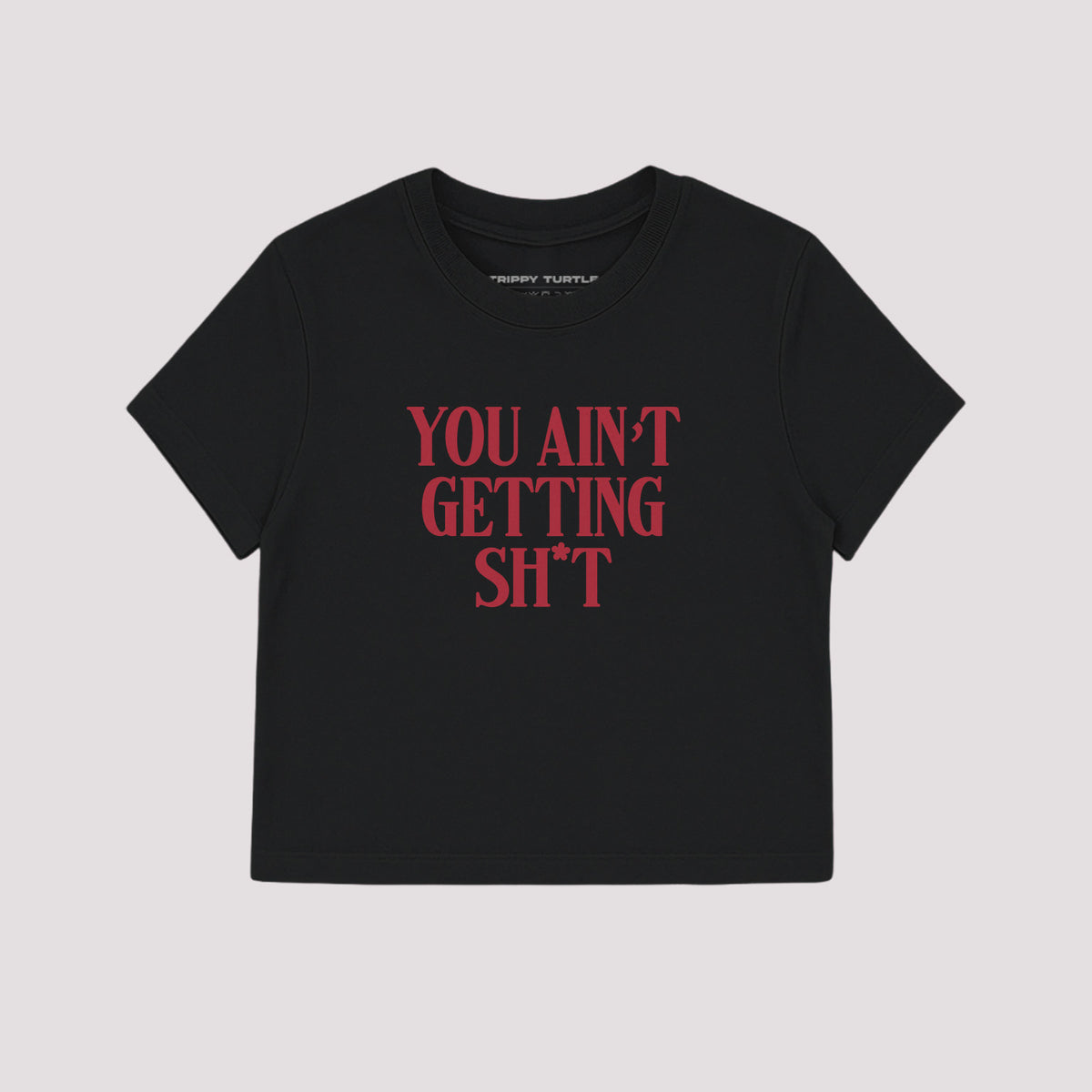 Christmas Slogan Cropped Fitted T-shirt