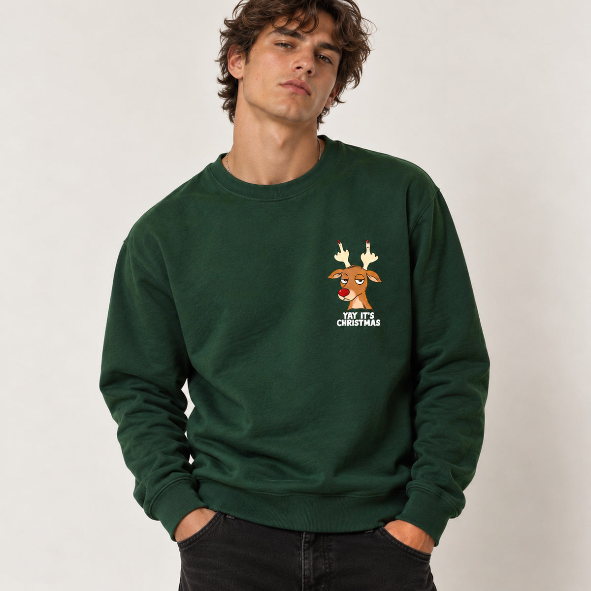Reindeer Christmas Graphic Sweatshirt