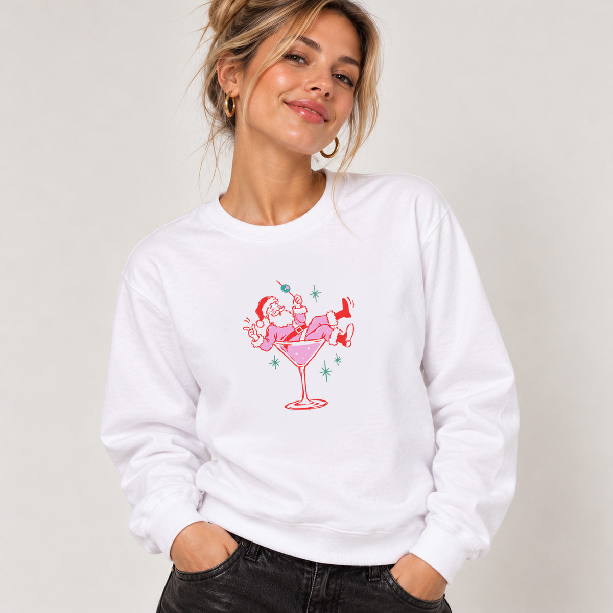 Christmas Cocktail Graphic Sweatshirt